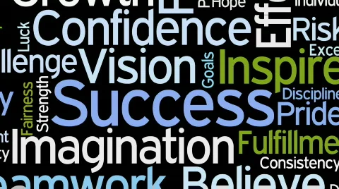 Motivational words background loop Stock Footage 632769