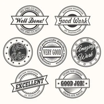 Motivative Badges Set Stock Illustration