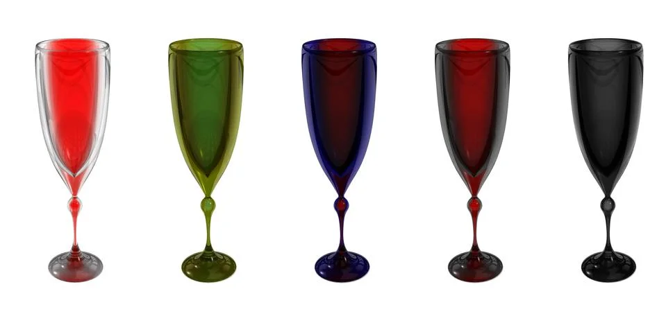 Motley goblets Stock Illustration