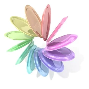 Motley plates Stock Illustration