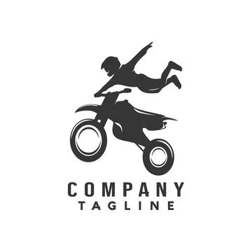 Moto cross logo Stock Illustration