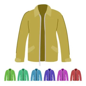 Moto leather jacket male vector cartoon graphic イラスト素材