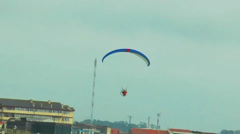 Moto paragliding 스톡 동영상 38656400