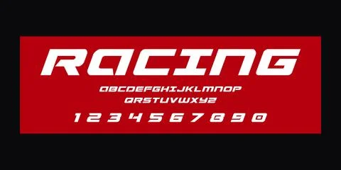 Moto Racing Typography Vector - Aggressive Superbike &amp; Motocross Font Ilustración de archivo