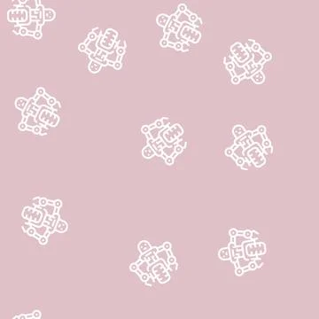 Moto robot transport line vector seamless pattern Illustrazione stock