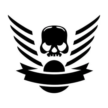 Moto Skull Vector Logo Symbol Stock Illustration