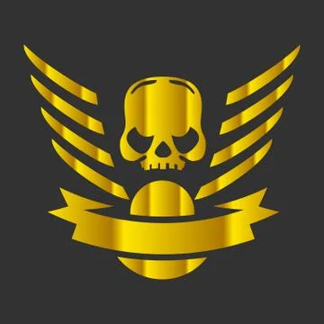 Moto Skull Vector Logo Symbol Stock Illustration