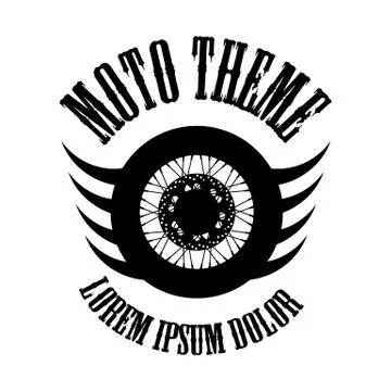 Moto wheel Vector Logo Symbol Stock Illustration