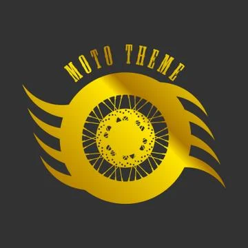 Moto wheel Vector Logo Symbol Stock Illustration
