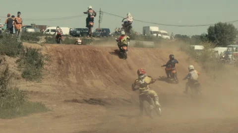 Motocross competitions. Class 85cc. Stock Footage 51749735