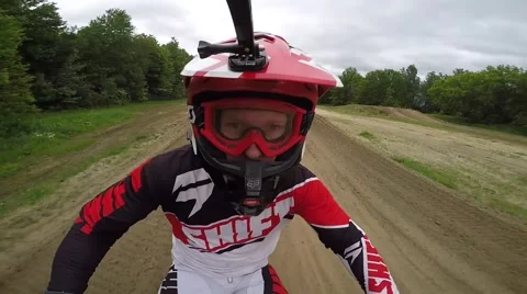 Motocross cool angle timelapse Stock Footage 65046751