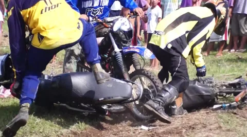 Motocross Crashes Stock Footage 31742299