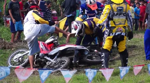 Motocross Crashes Stock Footage 31742404