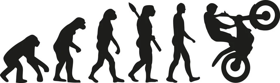 Motocross evolution Illustrazione stock