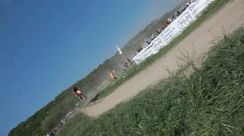 Motocross. Fall of rider. Stock Footage 10982744