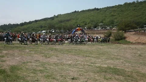 Motocross Stock Footage 10981133