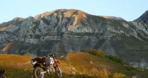 Motocross in the mountains Video stock 232137342