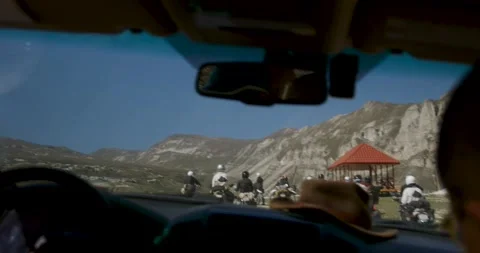 Motocross in the mountains Stock Footage 232137969