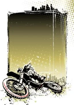 Motocross poster background Stock Illustration