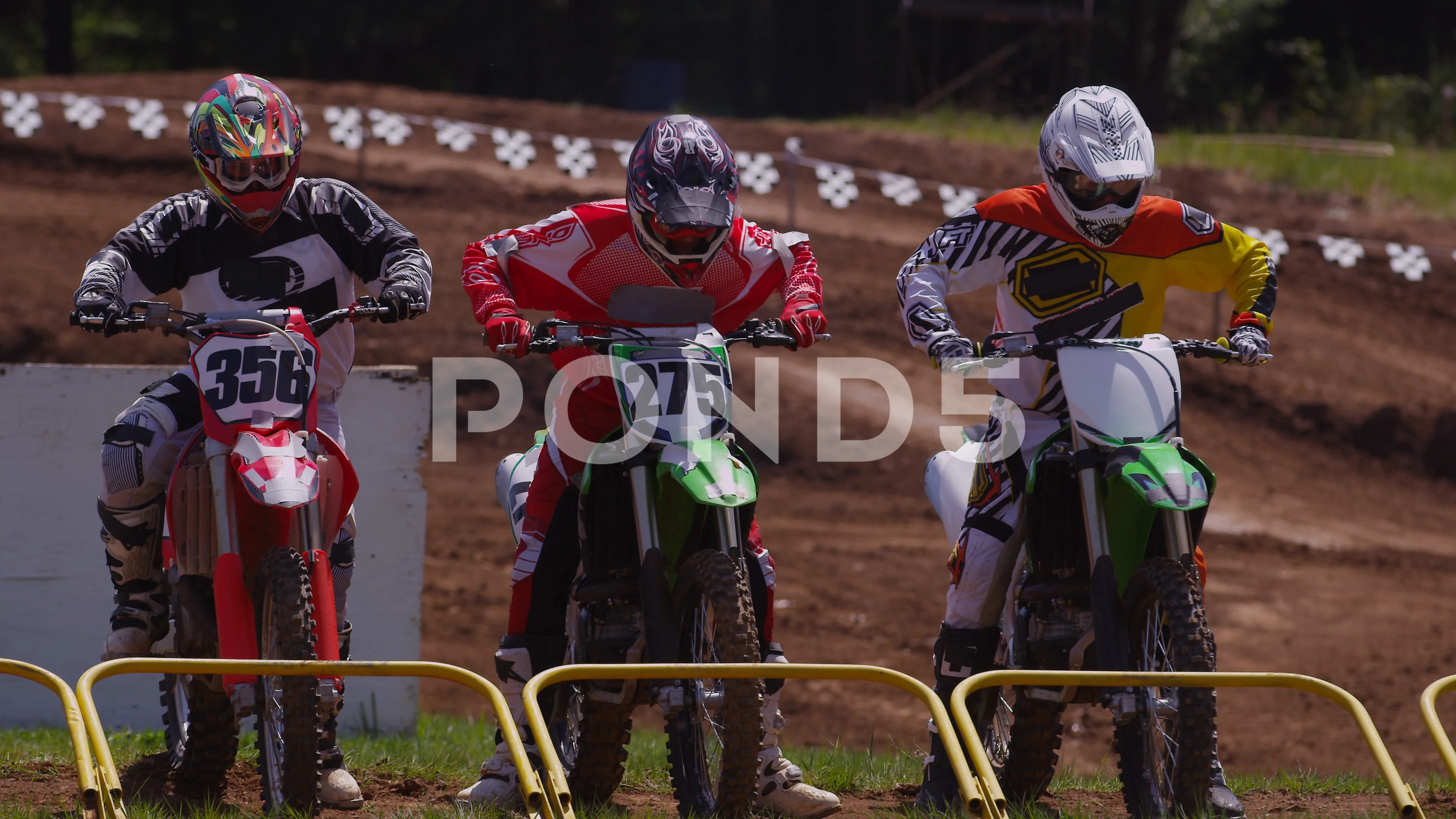 Motocross Racers At Starting Gate 4k Fu Stock Video Pond5