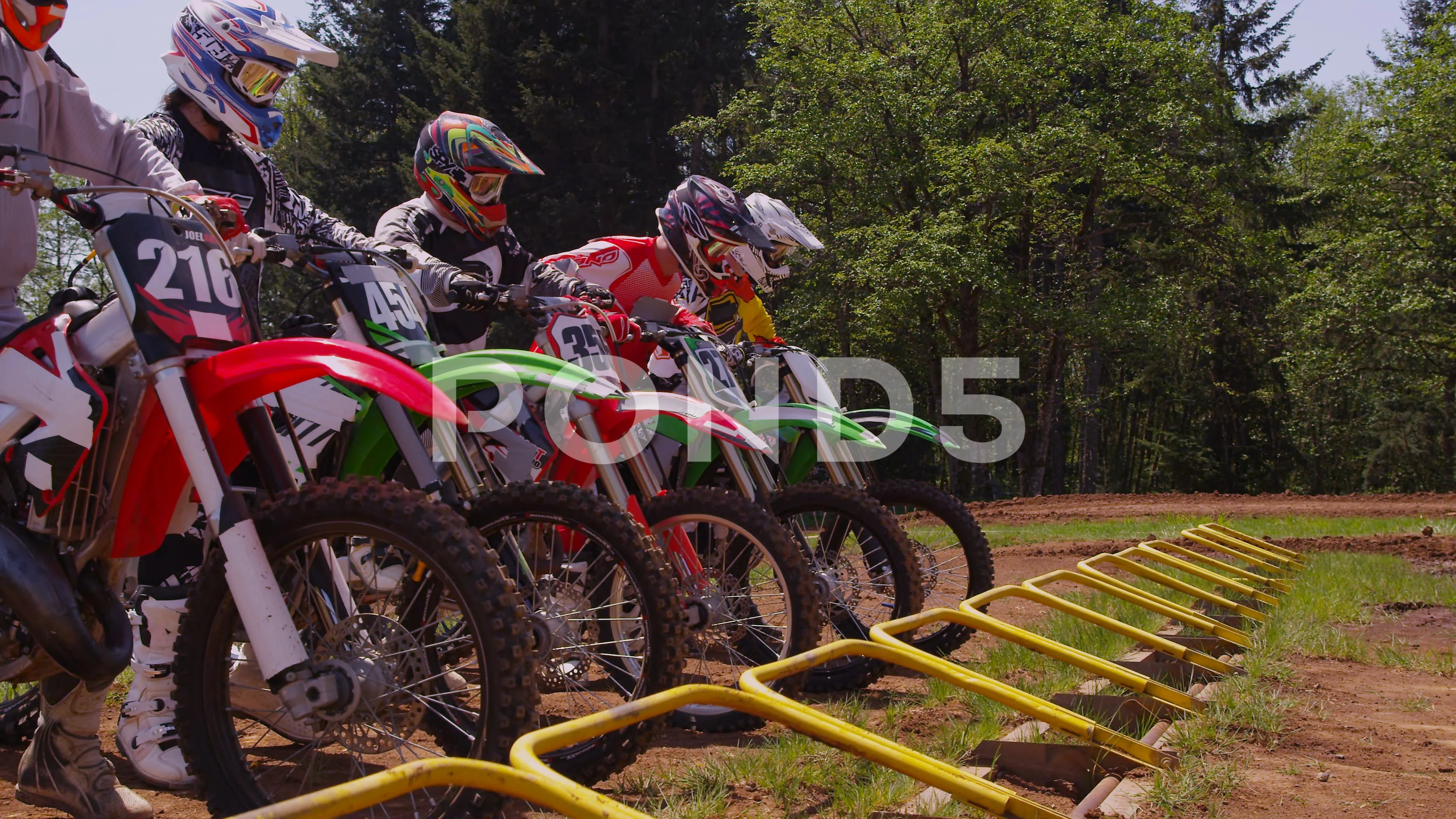 Motocross Racers At Starting Gate 4k Fu Stock Video Pond5