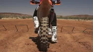 Motocross Rider Flicks Dirt At Camera 200Fps Stock Footage
