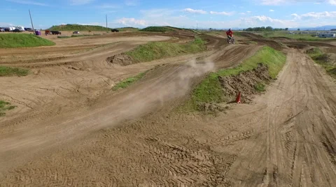 Motocross rider performs jump Video stock 50769250