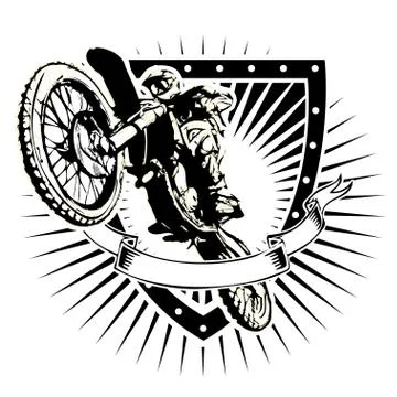 Motocross shield Stock Illustration