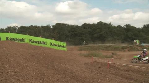 Motocross slow motion cornering Video stock 27869440