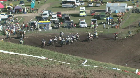 Motocross start Stock Footage 503237