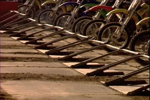 Motocross Start Gate Stock Video Pond5