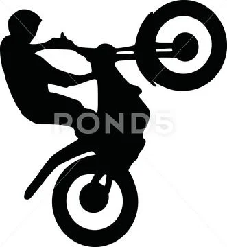 Motocross stunt Stock Illustration