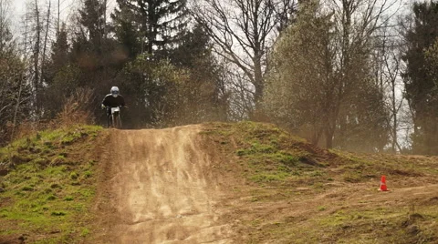 Motocross Training in nature Stock Footage 63542956
