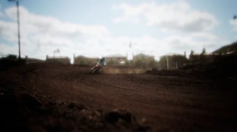 Motocross turn Stock Footage 1048616