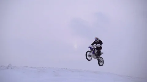 Motocross, winter training Stock Footage 70804470