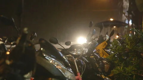 Motocycle parking Stock Footage 65329605