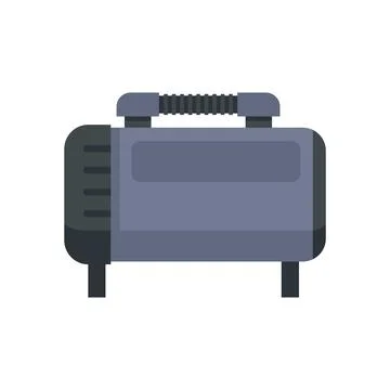 Motor air compressor icon flat isolated Illustrazione stock