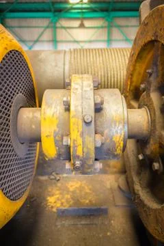 Motor and gear, Alignment coupling. Foto stock