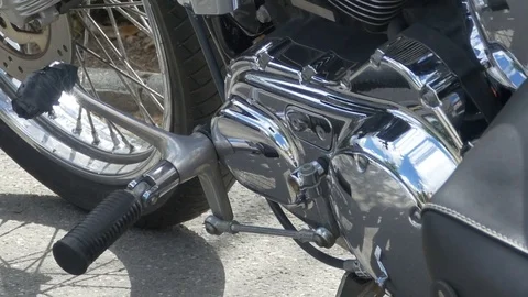 Motor Bike Engine Stock Footage 79306750