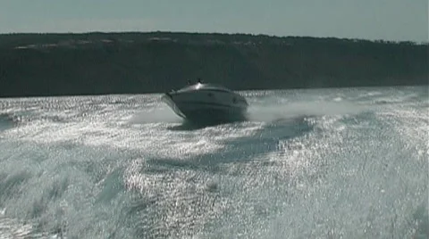 Motor boat in action Stock Footage 3677433