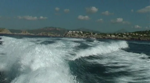 Motor boat in action Stock Footage 3677658