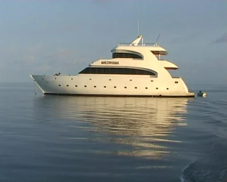 Motor boat in the ocean Stockbeeldmateriaal 378142