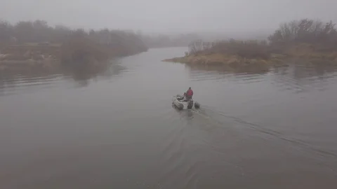 Motor boat on the river 25 Stock Footage 106499600