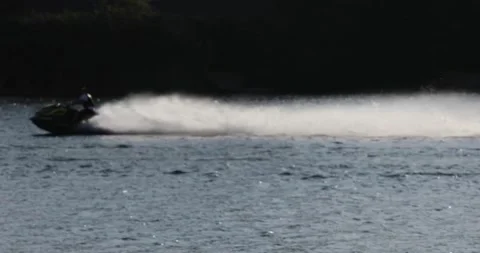 Motor boat on the river Stock Footage 141264904