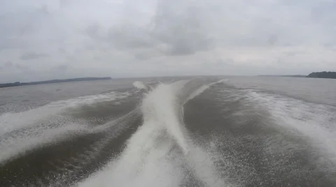 Motor boat trace 스톡 동영상 64899649