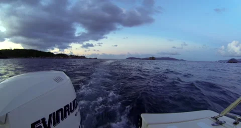 A motor boats motor Stock Footage 42799341