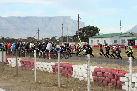 Motor-cycle Race Stock Photos
