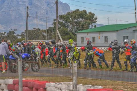 Motor-cycle Race Stock Photos