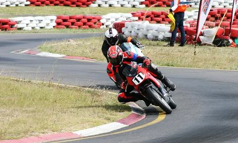 Motor-cycle Race Stock Photos