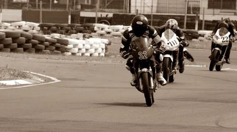 Motor-cycle Race Stock Photos